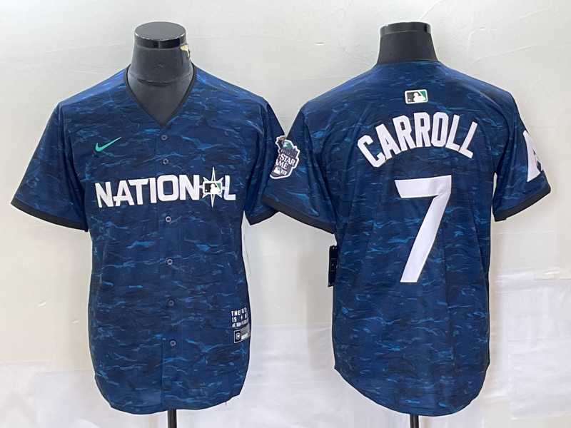 Men%27s Arizona Diamondbacks #7 Corbin Carroll Royal 2023 All Star Cool Base Stitched Baseball Jersey
